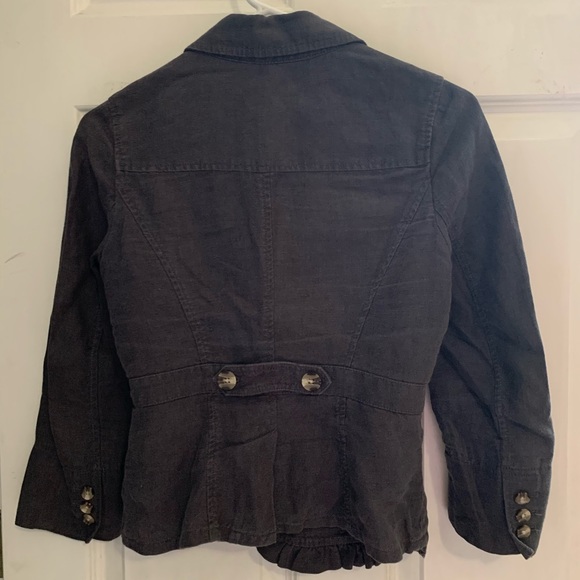 Anthropologie hei hei Gray Linen Blazer!! - Picture 2 of 5